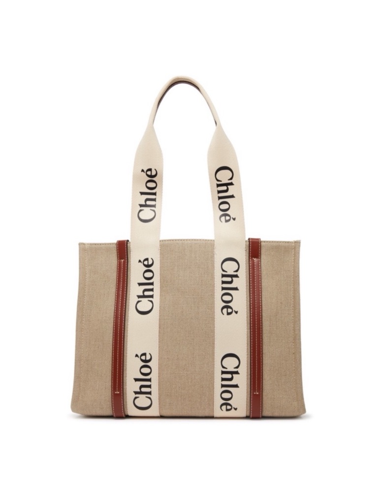 Chloe Medium Woody Canvas Tote - Comes With Authenticity Card, Tags, Dust Bag